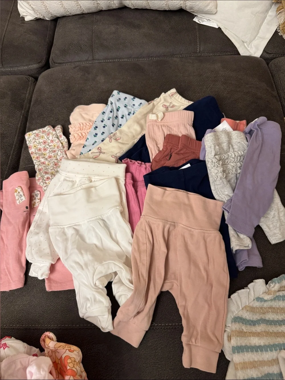 Mixed Baby Leggings and Pants - Pink, White, Navy, Purple